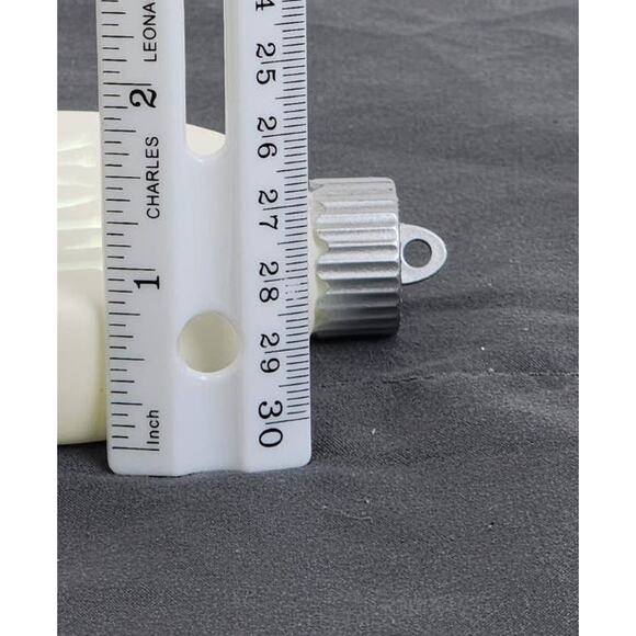 White Ceramic Bisque LED Lighted Hanging Christmas Tree 2-Sided Ornament - Picture 6 of 6